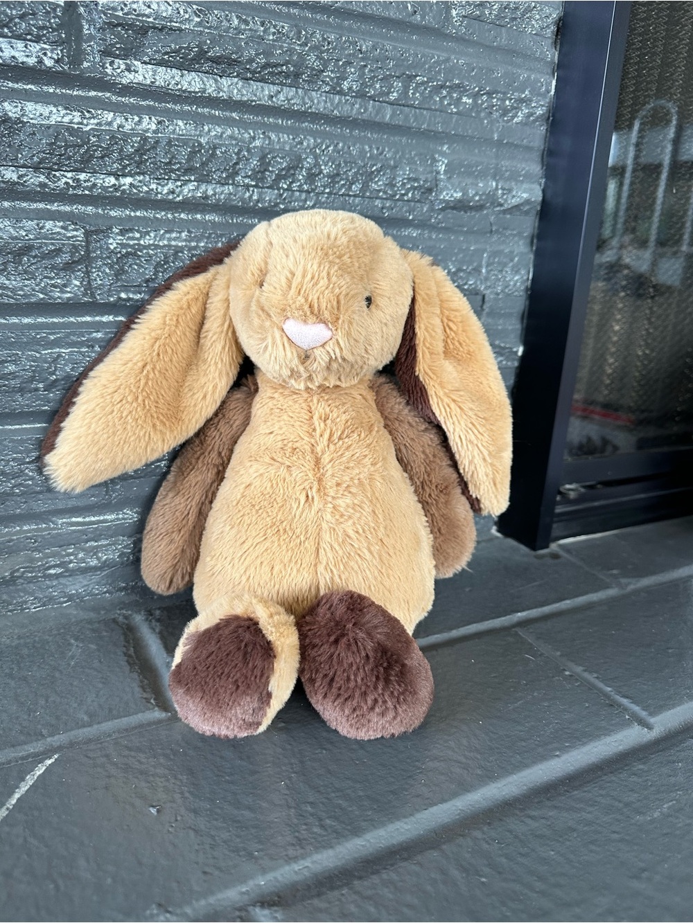 Retired Jellycat Brown Patchwork Bunny